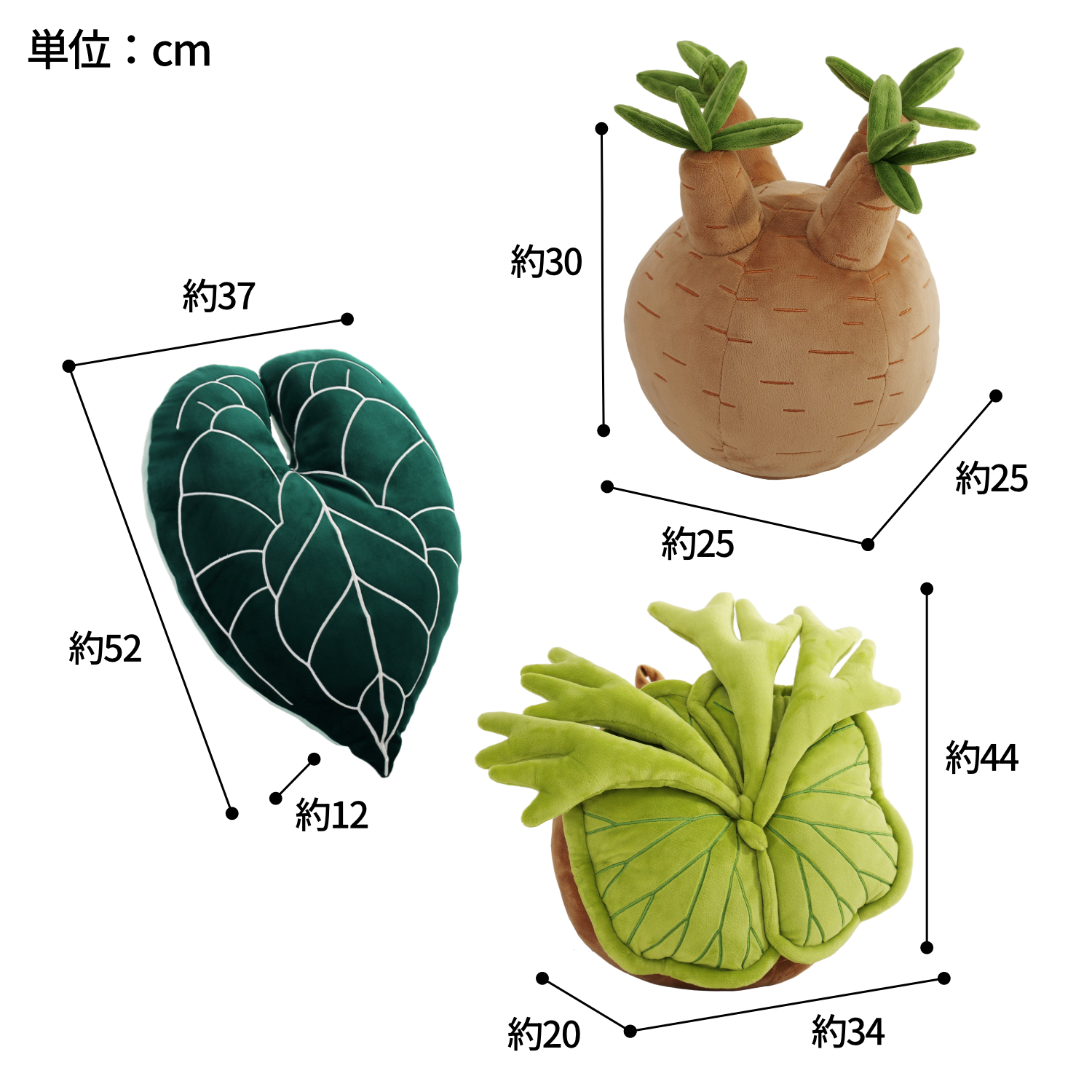 抱きしめられる「植物ぬいぐるみクッション」が7月より発売_014