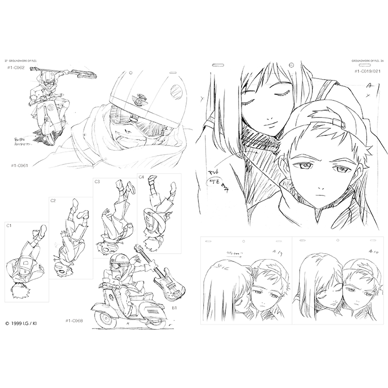 『フリクリ原画集』の復刻販売が決定。2001年にガイナックスより出版され、長らく絶版状態だった原画集_003