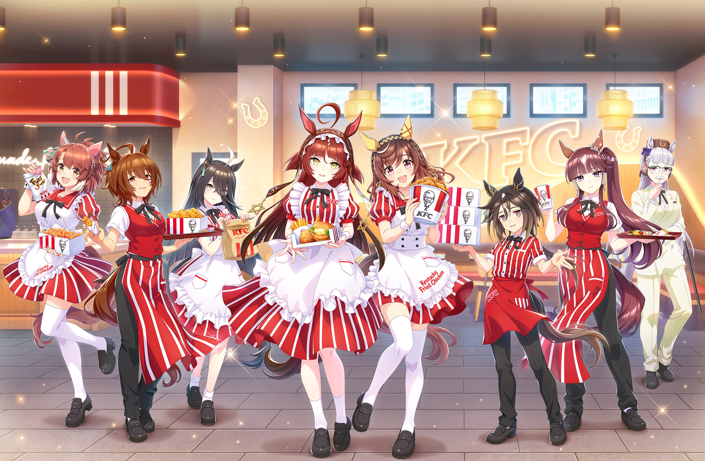 『ウマ娘』×KFCコラボ衣装のダンツフレーム全身イラストを電ファミ独占でお披露目_003