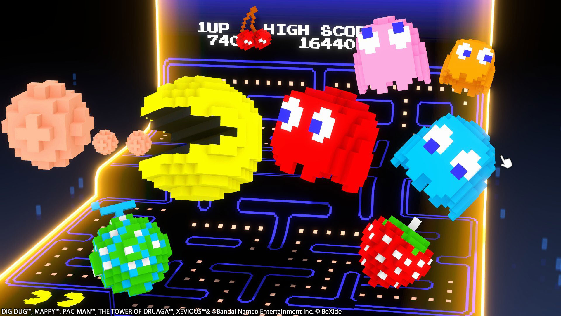 ナムコの名作をモチーフにした3Dパズル『NAMCO LEGENDARY Mountains』に2種類の対戦モードが追加_010
