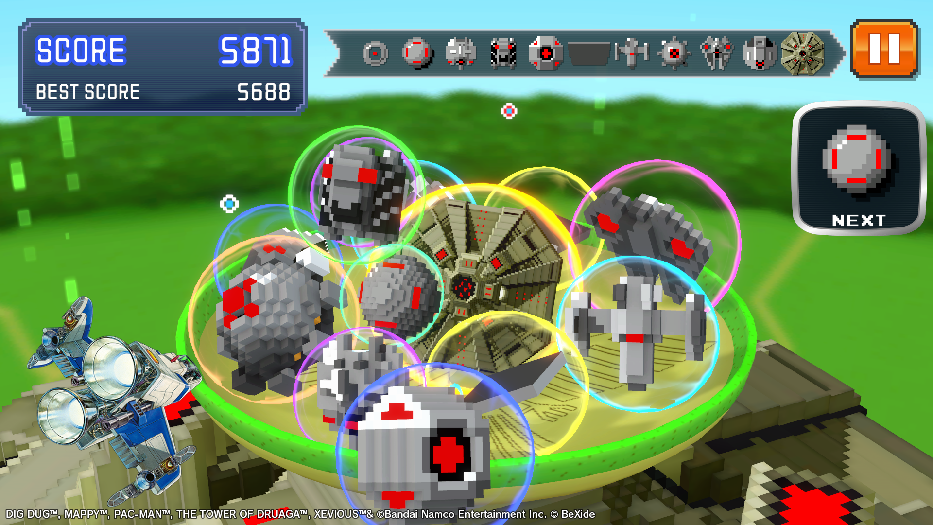 ナムコの名作をモチーフにした3Dパズル『NAMCO LEGENDARY Mountains』に2種類の対戦モードが追加_019