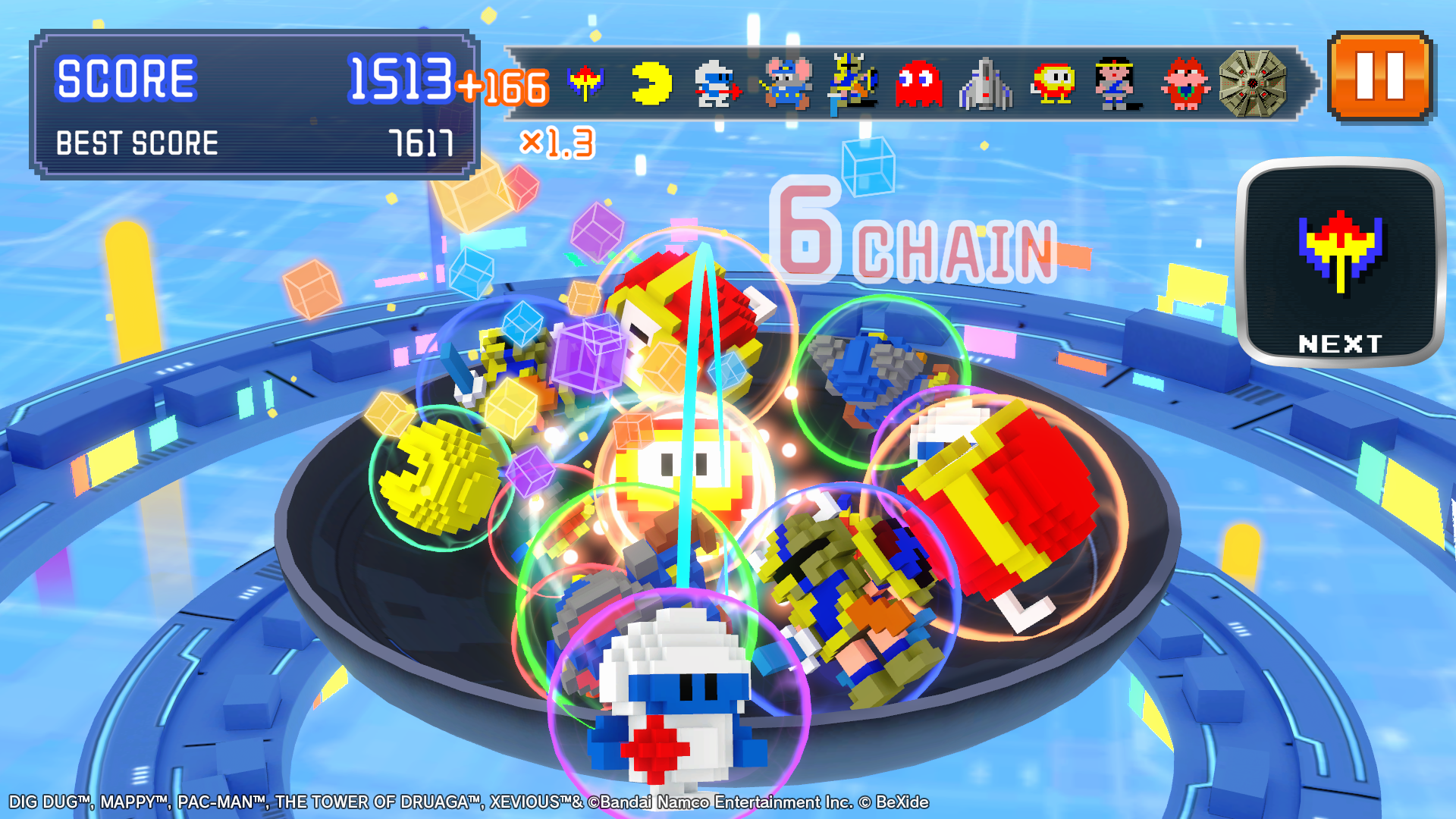 ナムコの名作をモチーフにした3Dパズル『NAMCO LEGENDARY Mountains』に2種類の対戦モードが追加_002