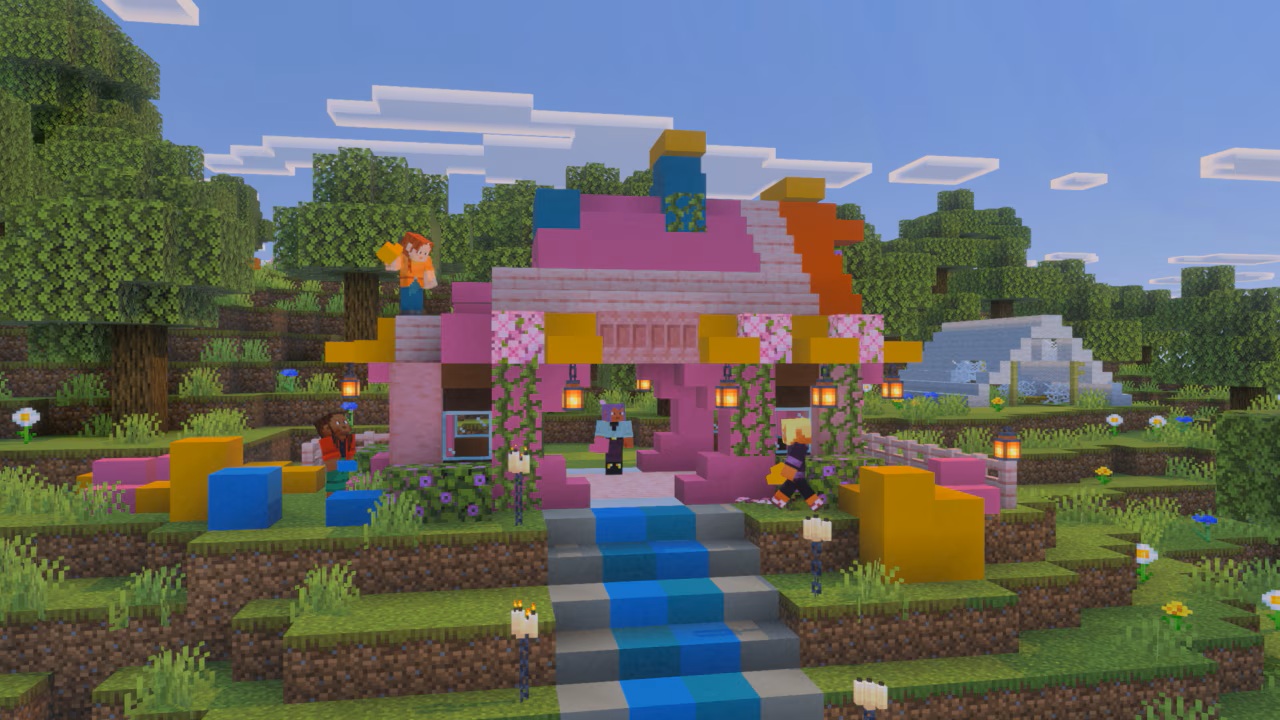 『マイクラ』でコンクリートの階段・スラブが全16色で建築可能に。ほかのキャンプや建造物への道を示した“地図”も新登場_001