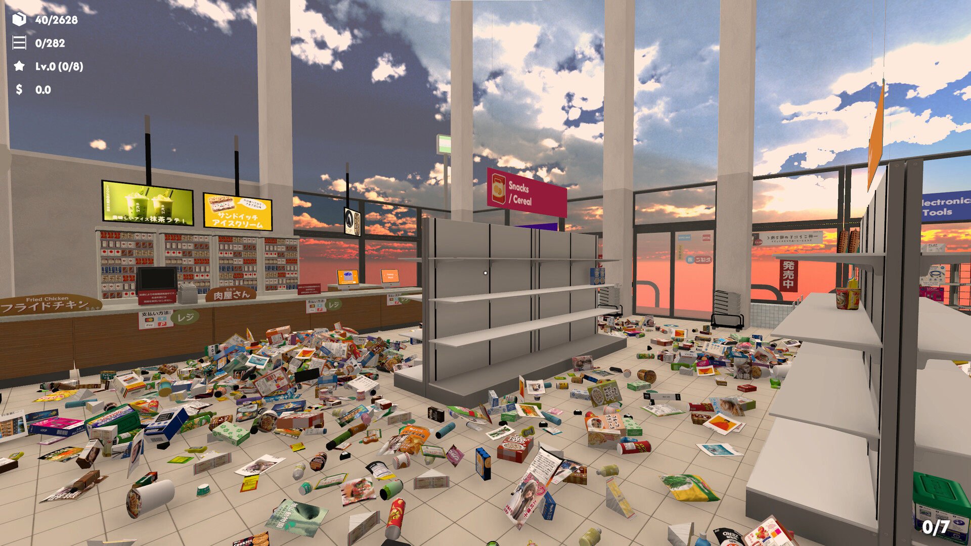 【最大4人】スーパー整理シミュレーションゲーム『Supermarket Chaos』に「9999個」の商品を片付けられる新マップ_004