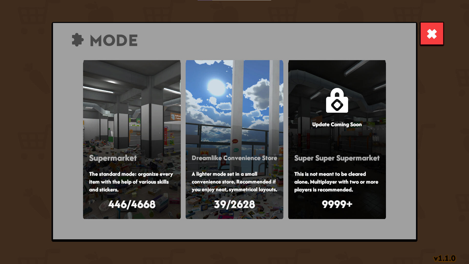 【最大4人】スーパー整理シミュレーションゲーム『Supermarket Chaos』に「9999個」の商品を片付けられる新マップ_001