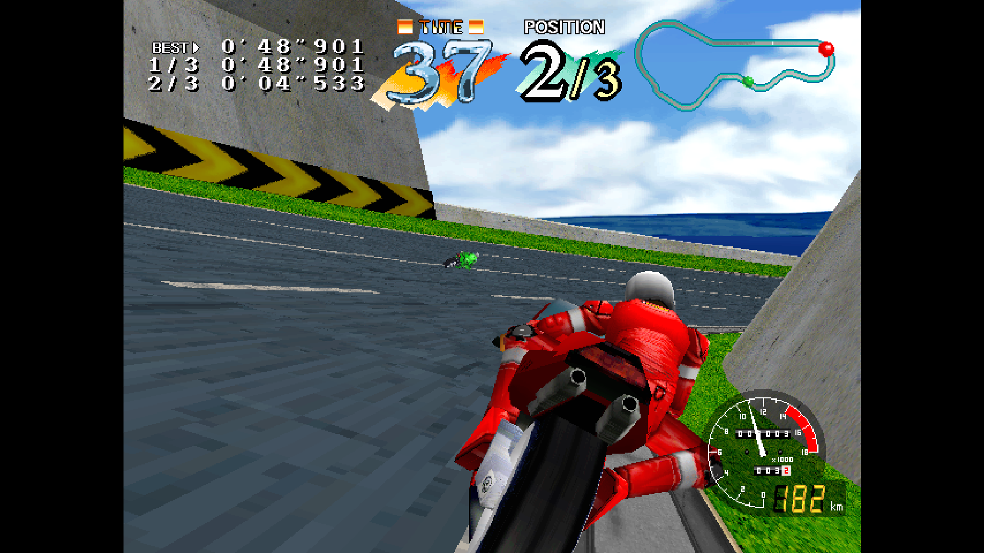 『サイバーサイクル』が「アケアカ」で復刻、8月20日に発売へ。1995年にナムコから発売されたバイクレースゲーム_001