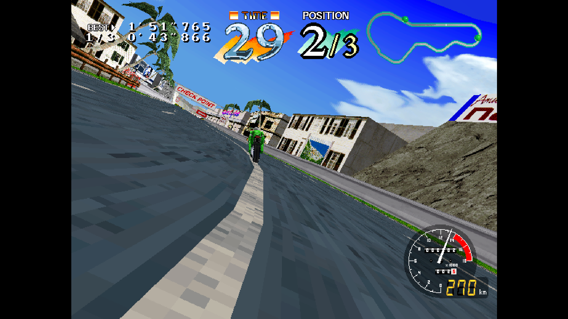 『サイバーサイクル』が「アケアカ」で復刻、8月20日に発売へ。1995年にナムコから発売されたバイクレースゲーム_003