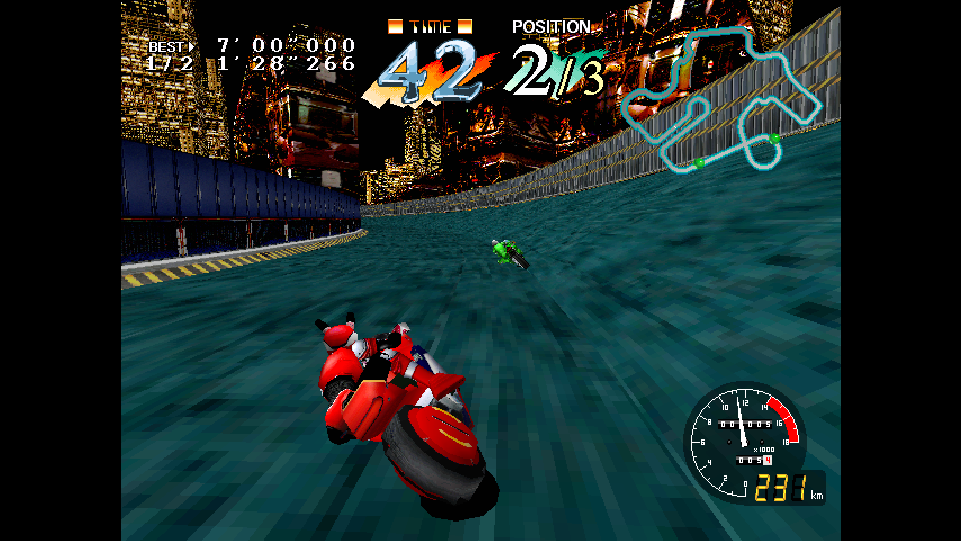 『サイバーサイクル』が「アケアカ」で復刻、8月20日に発売へ。1995年にナムコから発売されたバイクレースゲーム_002