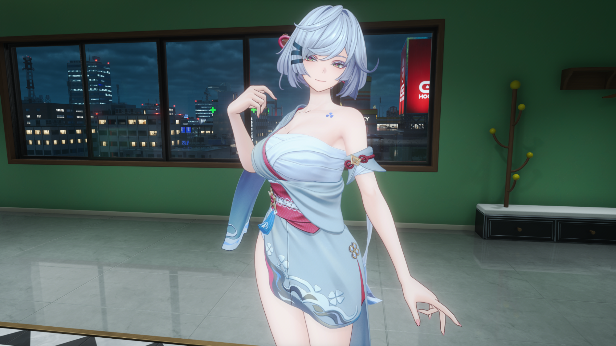 『NTE』にむちむちホクロ美女キャラが降臨。胸元にホクロ、背中にもホクロ……夏の夜空はここにあったのか。
_027