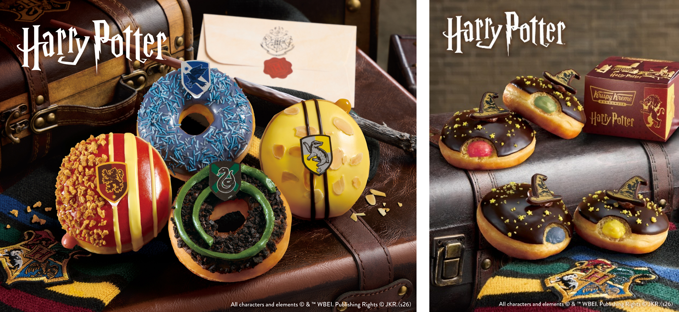 クリスピー・クリーム・ドーナツに「ハリー・ポッター」コラボの限定ドーナツが登場、8月21日から9月29日までの期間限定。食べると自分の寮がわかる「組分け帽子 ドーナツ」や4種セットの「ホグワーツ ボックス」も_004