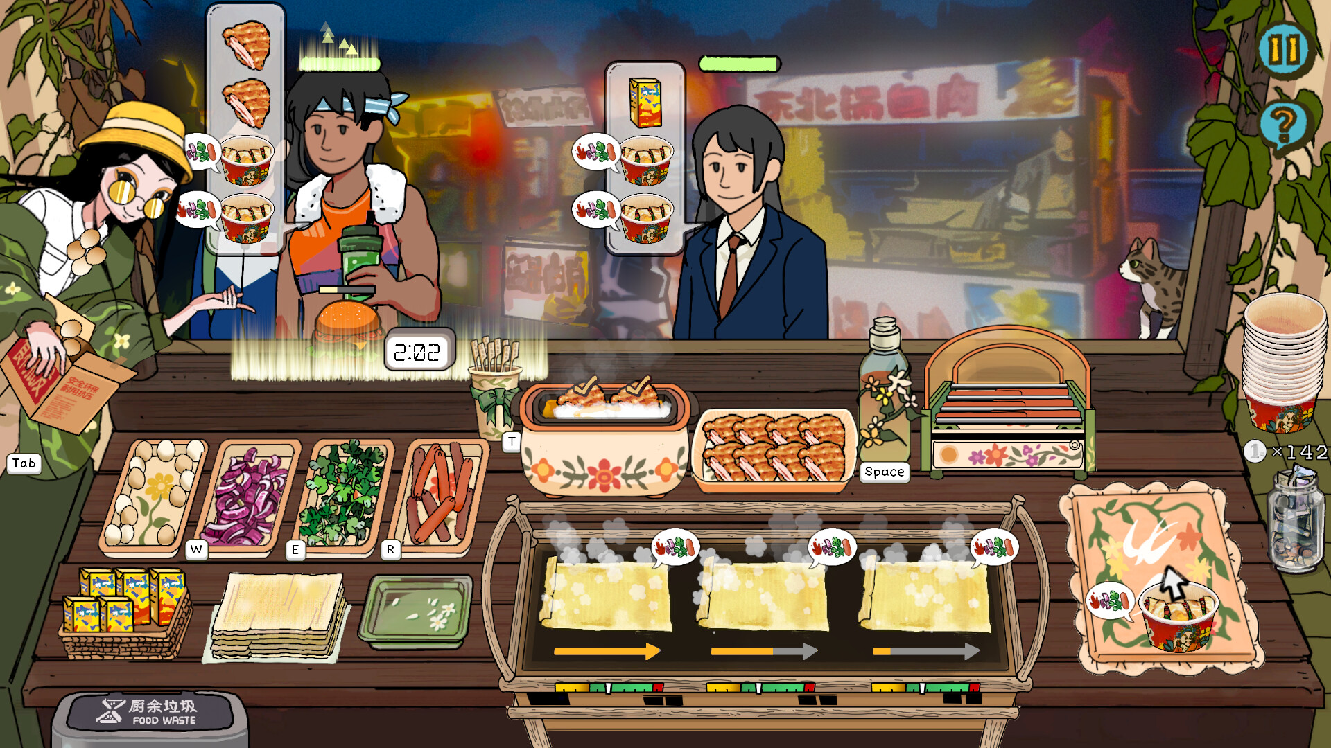 『中華・焼き冷麺・伝説』配信開始。「焼き冷麵屋」を経営する屋台シミュレーションゲーム_001