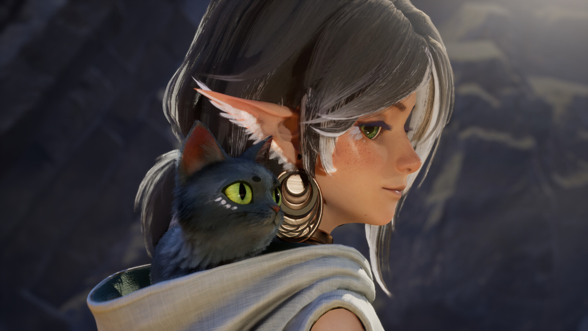 『Ylem’s Cat』がSteam向けに発表。少女と不思議な猫が遺跡を探索するアクションアドベンチャーゲーム_001