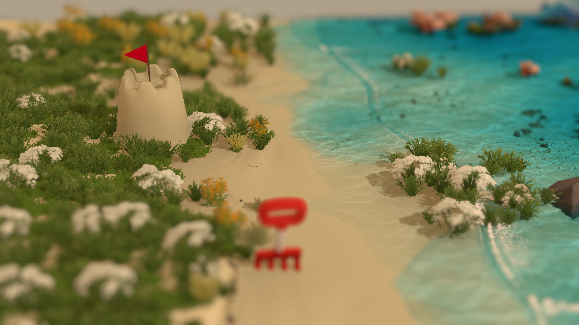 『Sandcastle(サンドキャッスル)』体験版が公開中。物理演算の砂と波でお城を作れるサンドボックスゲーム_003