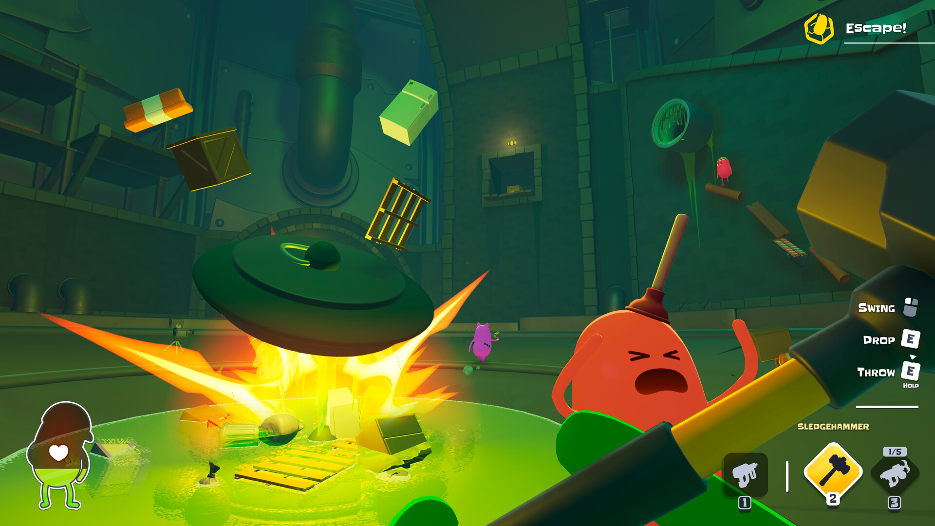 危険な建設現場に挑む最大4人協力ゲーム『Dumb Ways to Build』が9月10日発売決定_003