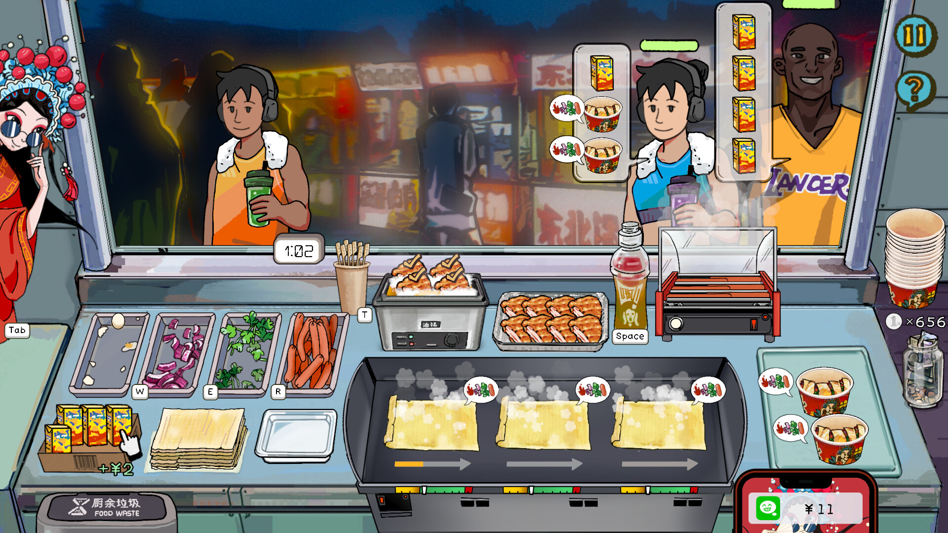 『中華・焼き冷麺・伝説』配信開始。「焼き冷麵屋」を経営する屋台シミュレーションゲーム_002