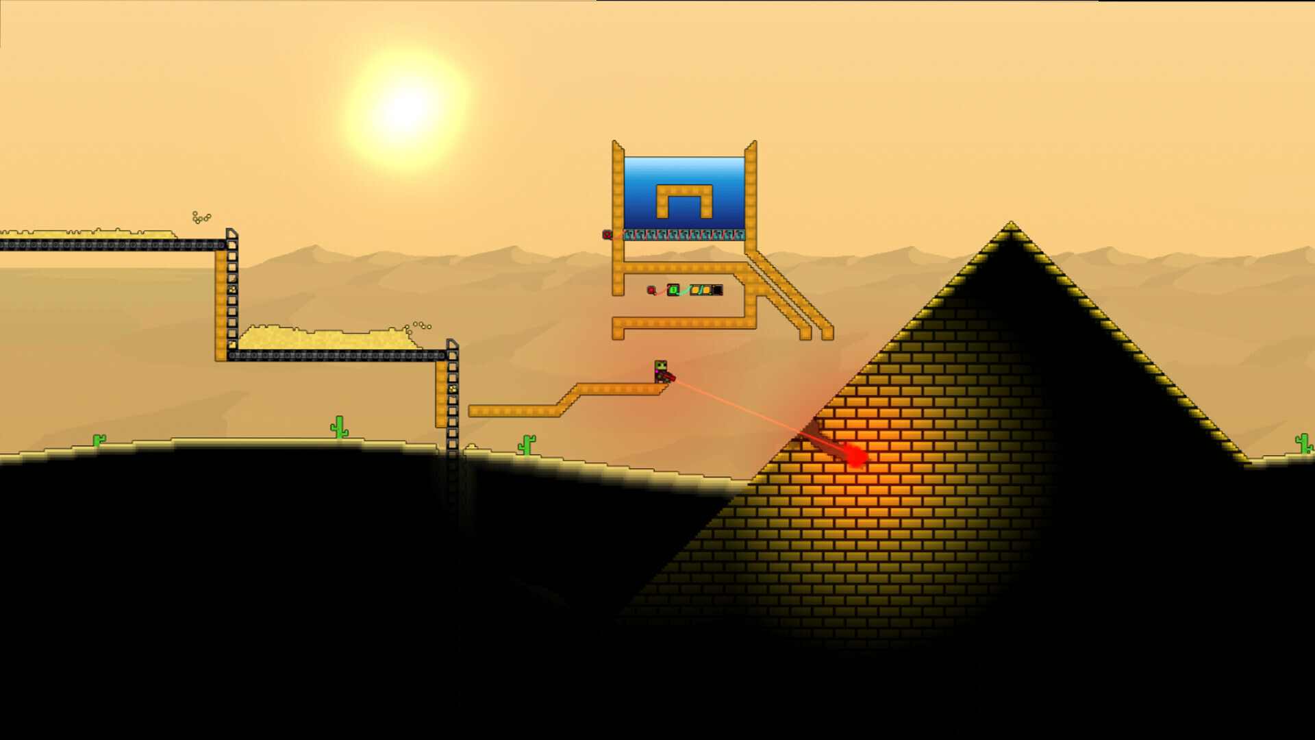 『Sandustry サンダストリー』が本日Steamで早期アクセス開始。ピクセル単位で物理演算がはたらく2D工場ゲーム_002