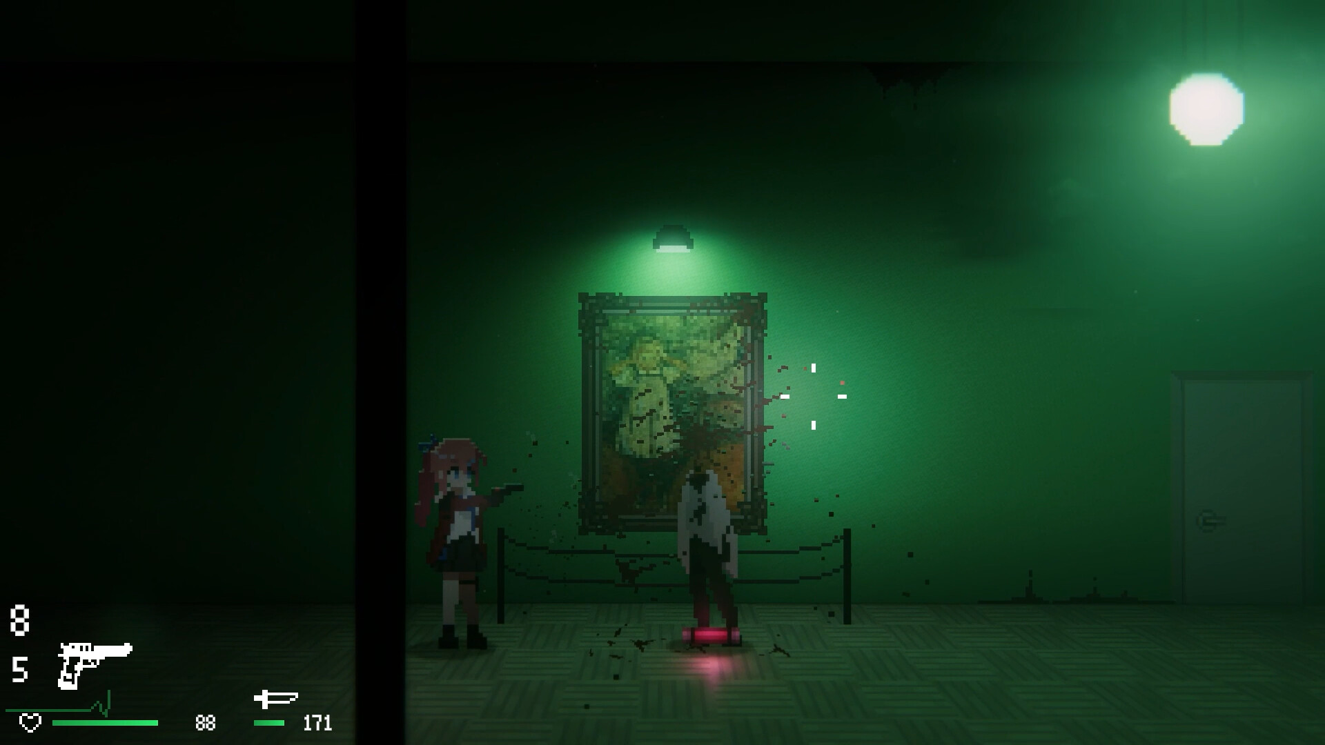 『Leyla In Veil』の体験版がSteamにて配信中。ピクセル調の横スクロールサバイバルホラーゲーム_003