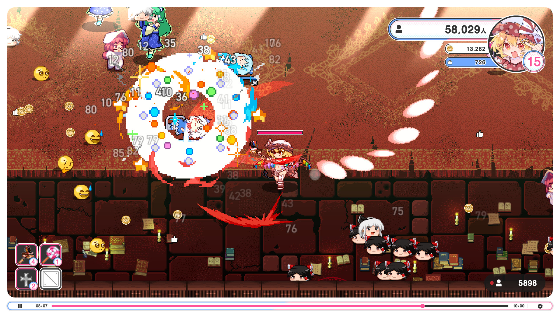 ビートまりお氏の楽曲をゲーム化した東方Project二次創作『インターネットサバイバーサバイバーズ』Steamで本日8月16日発_003