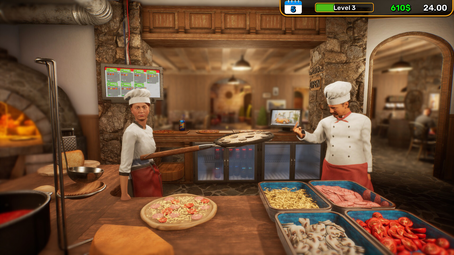 最大6人マルチ対応・ピザレストラン経営ゲーム『Pizza House Simulator』が本日8月19日発売_002