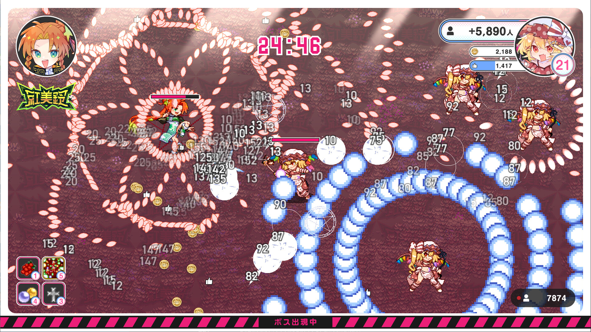 ビートまりお氏の楽曲をゲーム化した東方Project二次創作『インターネットサバイバーサバイバーズ』Steamで本日8月16日発_004