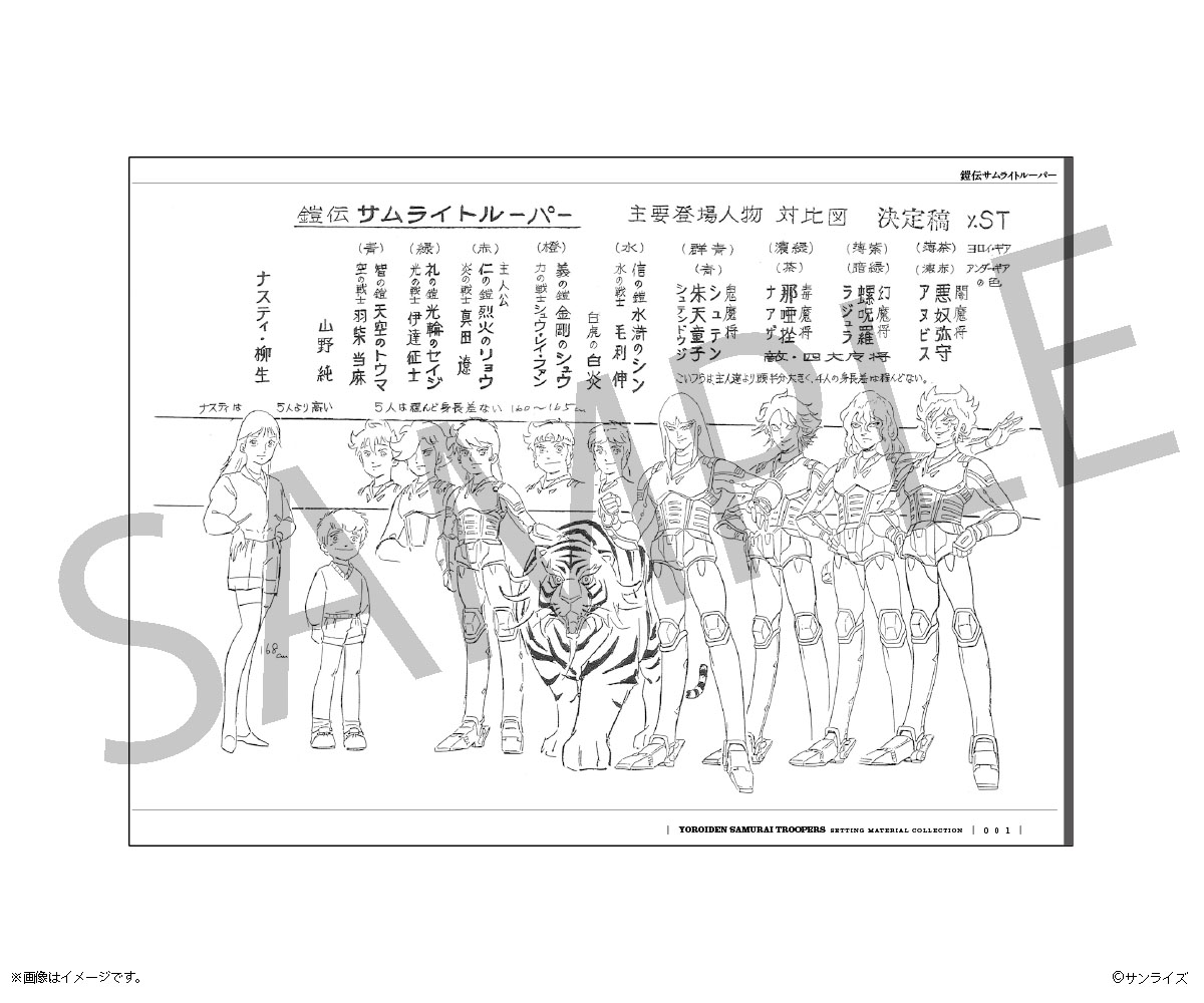 『鎧伝サムライトルーパー 設定資料集』の予約受付が開始。TVシリーズ、OVAより、設定線画180点以上を収録_001