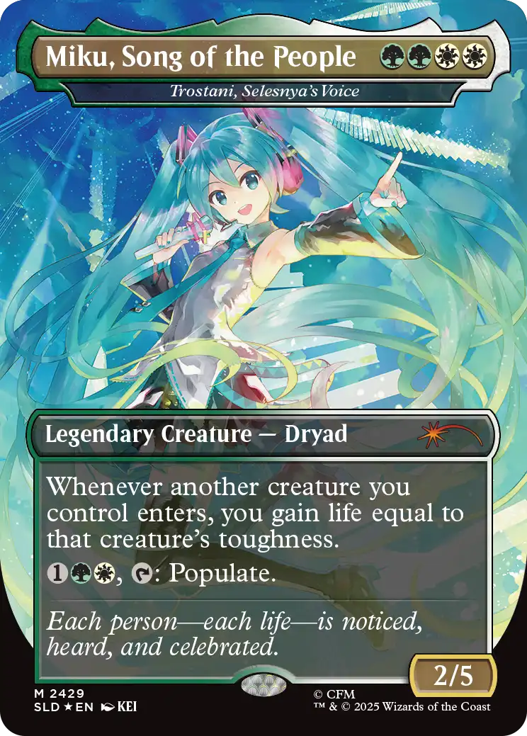 初音ミクが『MTG』の「Secret Lair」に登場。統率者デッキが8月10日発売_001