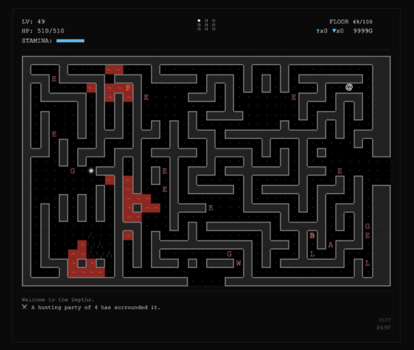 作家の乙一氏が制作したローグライクのフリーゲーム『Minimal Rogue』がitch.ioで公開中_003