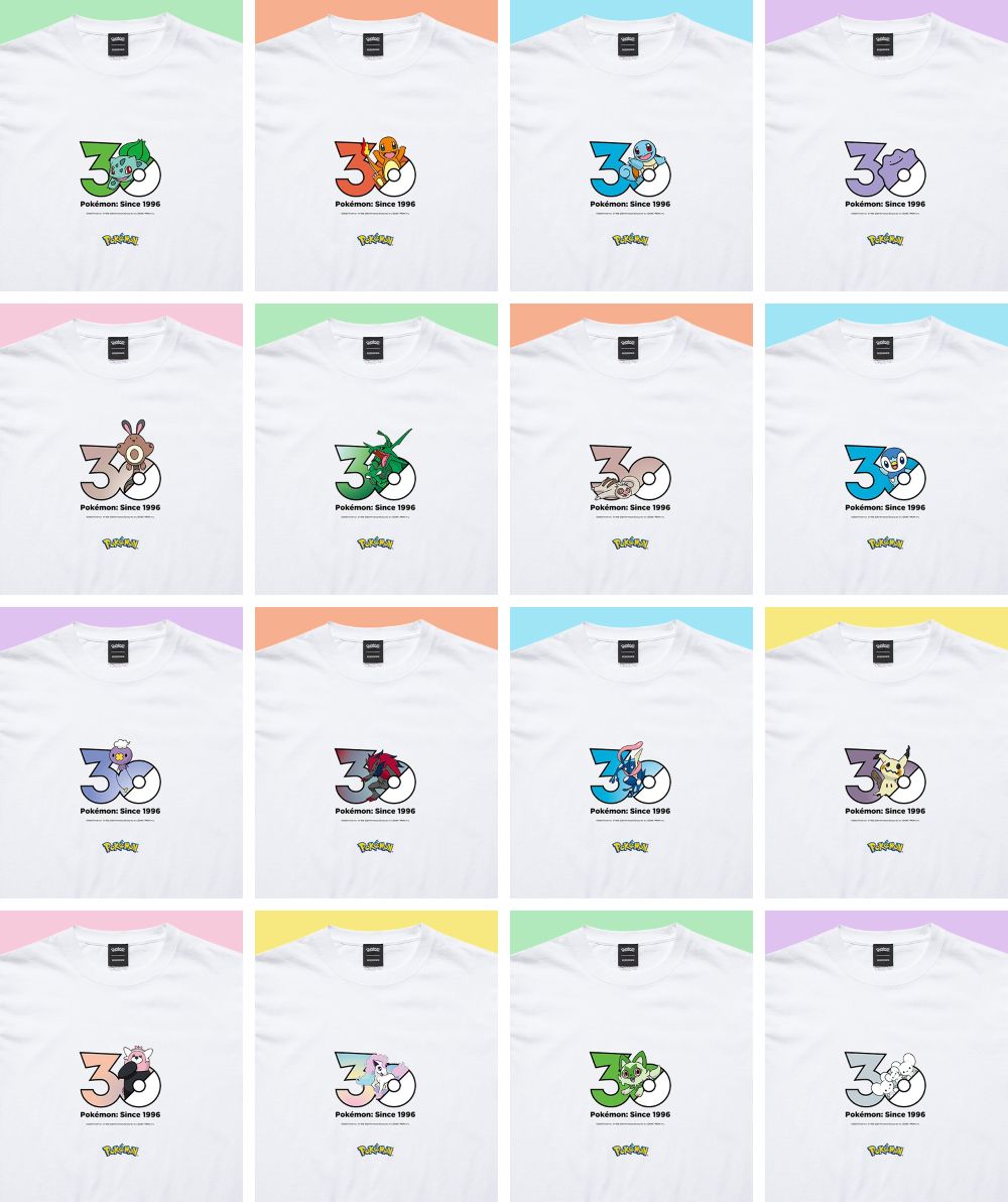 ポケモン1025匹(一部のすがたちがいも含む)のTシャツをZOZOTOWNで受注販売が決定_003