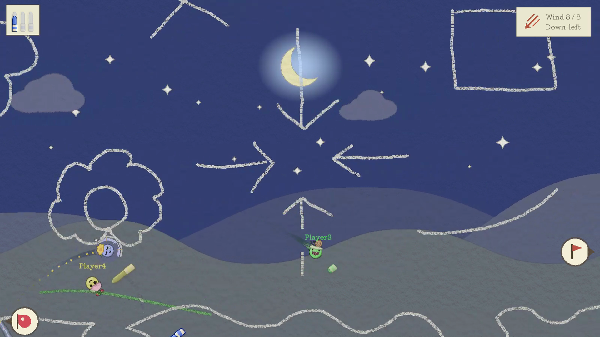 『お絵描きゴルフ』のSteamストアページが公開。最大12人でクレヨンで線を描き、その線を利用しながら遊ぶ物理ゴルフゲーム_003