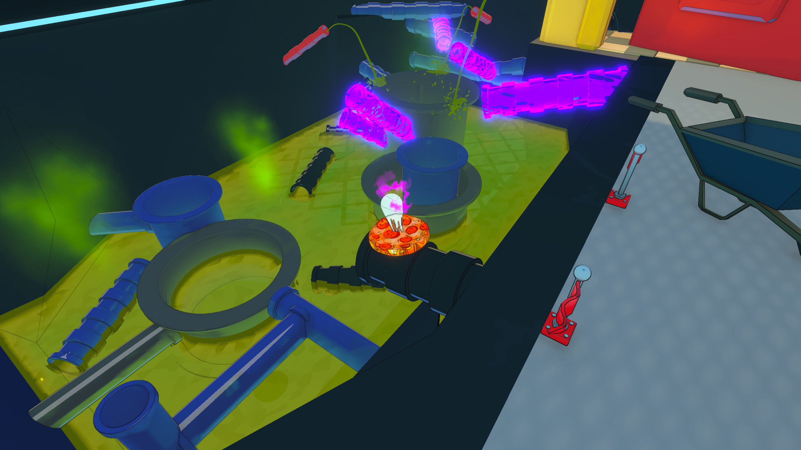 『Doughn't Panic』が面白そう。一枚のピザになっちゃったふたりが人間世界を生き抜く協力アクションゲーム_003