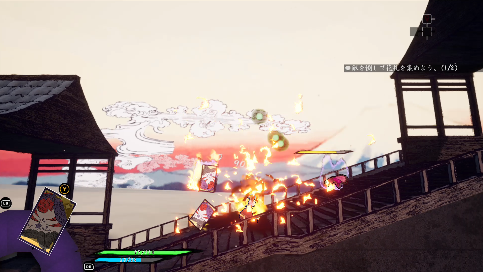 「花札」で戦うローグライトアクションゲーム『花札ノ巫孤』Steamストアページが公開_007
