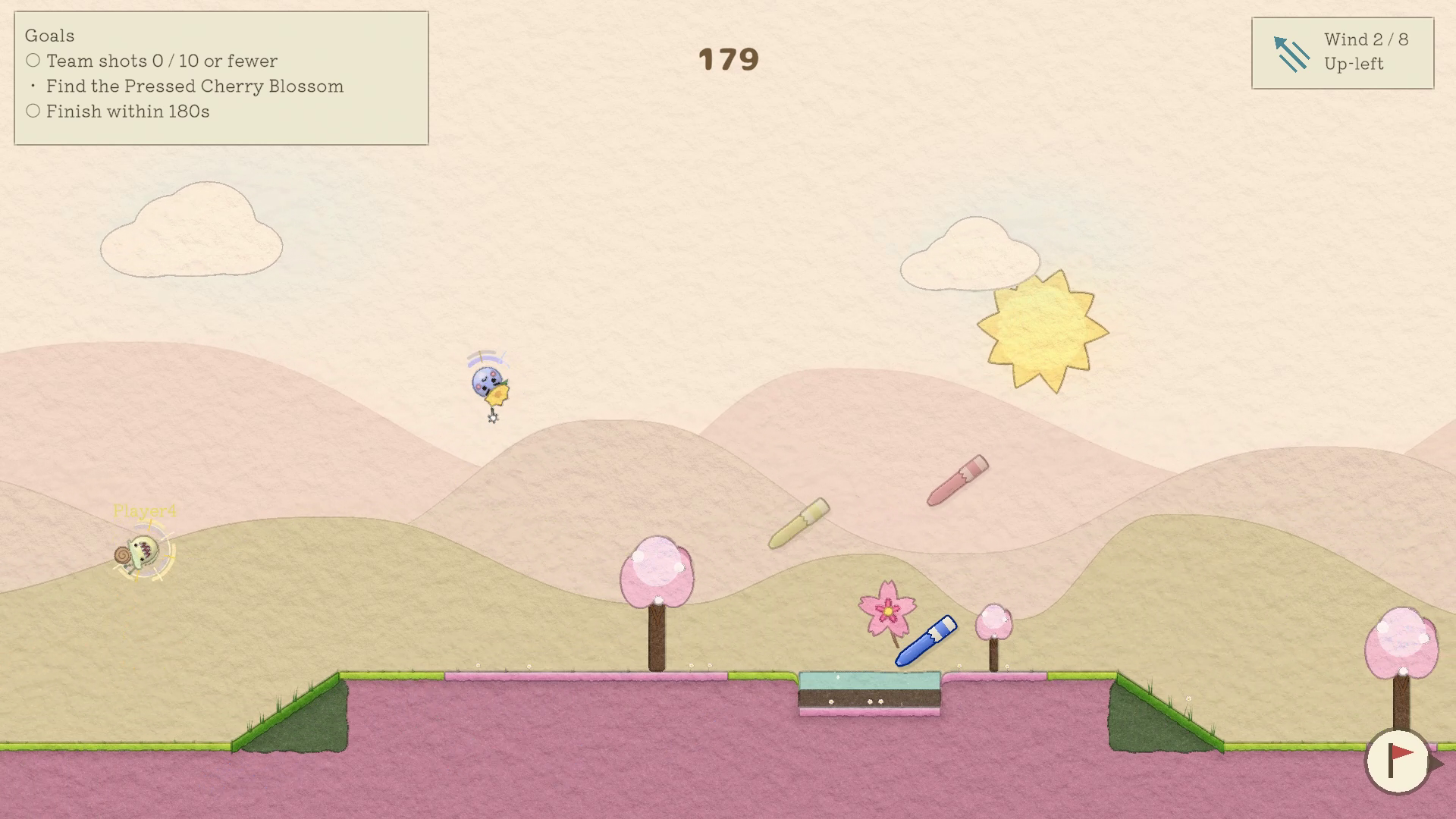 『お絵描きゴルフ』のSteamストアページが公開。最大12人でクレヨンで線を描き、その線を利用しながら遊ぶ物理ゴルフゲーム_006