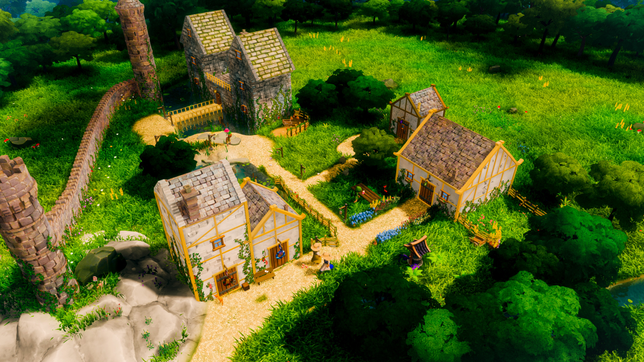 地形や建物を自由に作れる村づくりゲーム『CottageCore』Steamストアページが公開_006