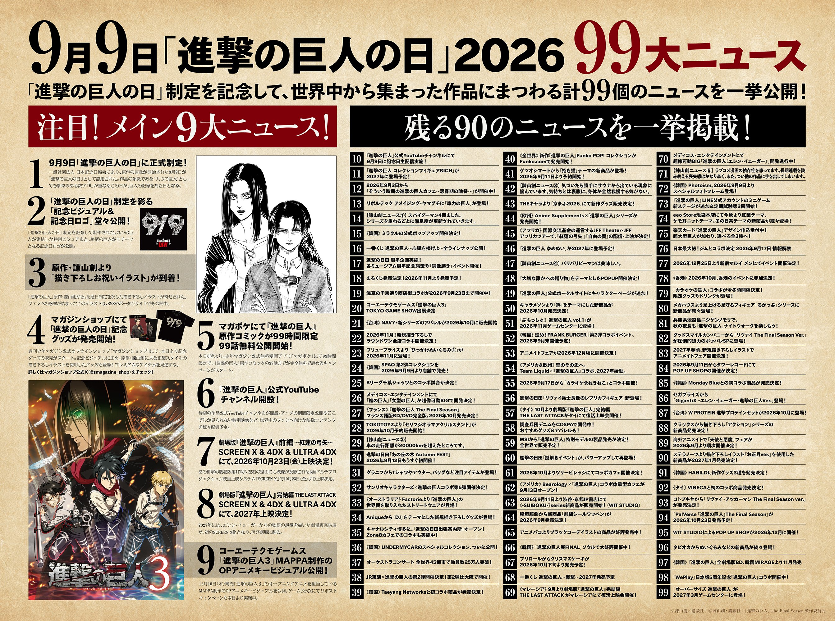 劇場版『進撃の巨人 紅蓮の弓矢』『THE LAST ATTACK』再上映が決定_002