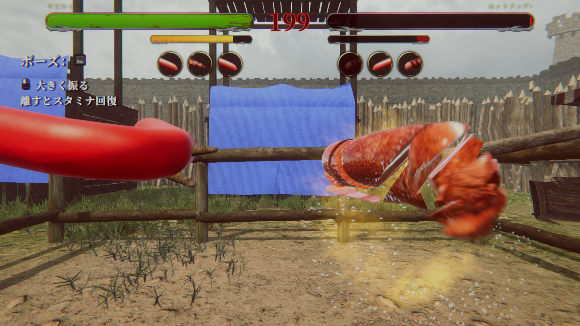 “ソーセージ”で殴り合うローグライト対戦ゲーム『ソーセージレジェンド・アリーナ』体験版が配信開始_001