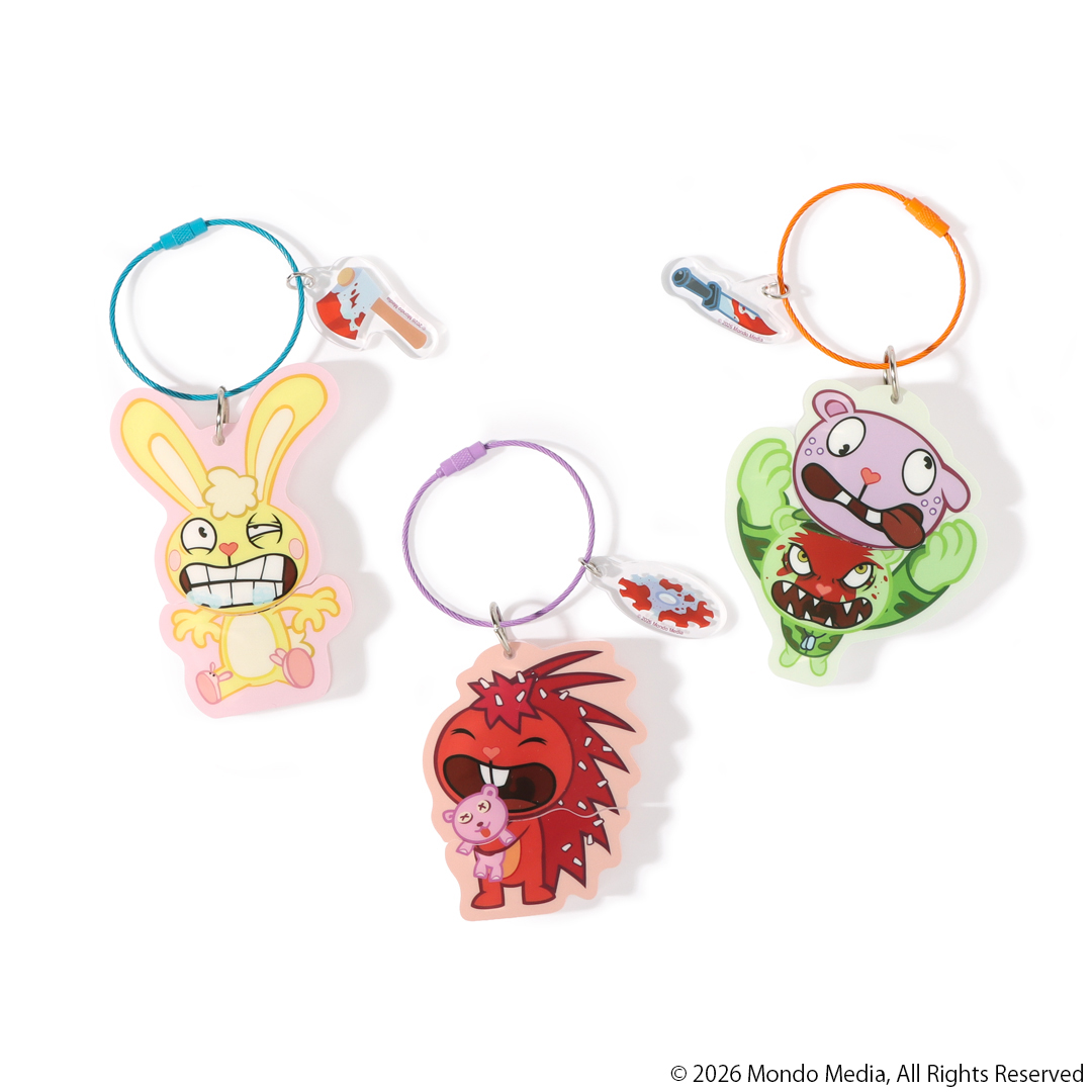 『ハッピーツリーフレンズ』首を引っ張ると“グロくなる”ギミックキーホルダーが登場_003