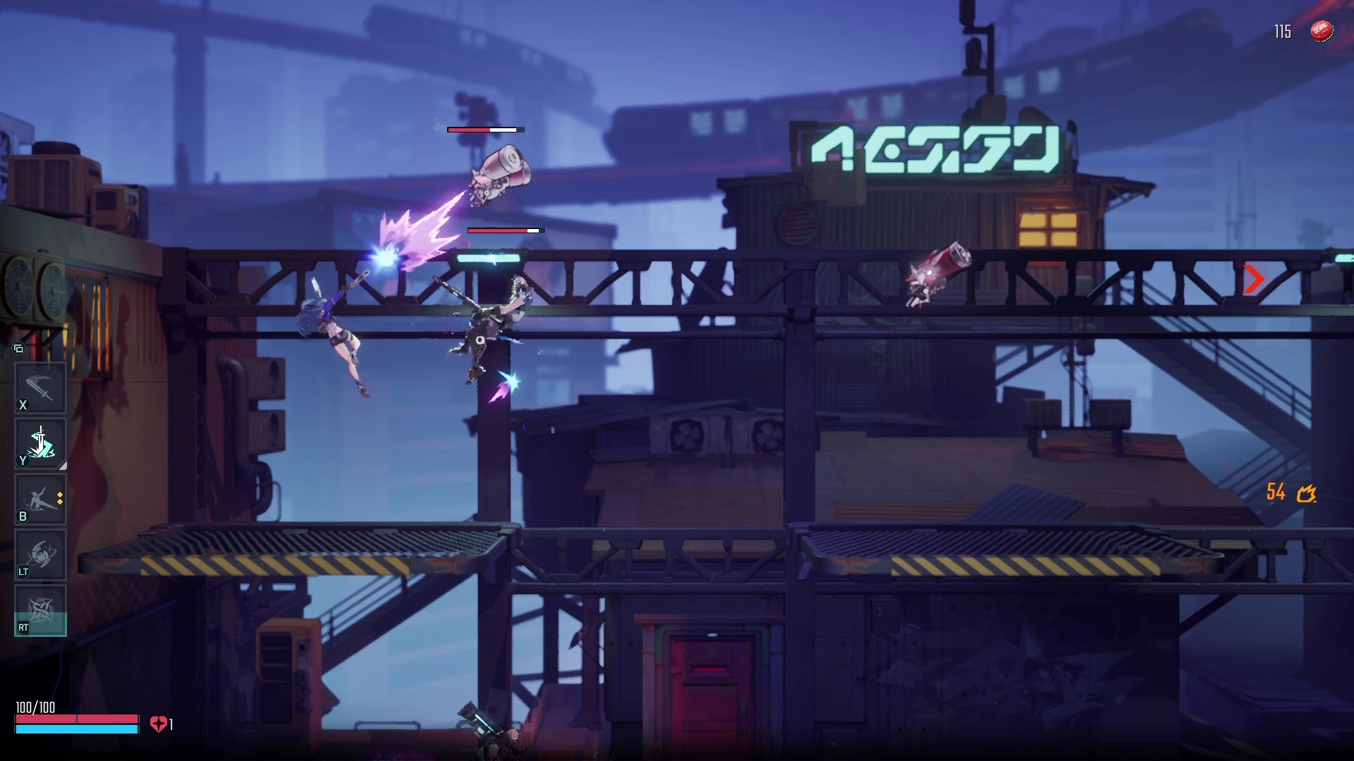 『SlashZero』レビュー・評価・感想。アニメ調でサイバーパンクな横スクローグライク_026