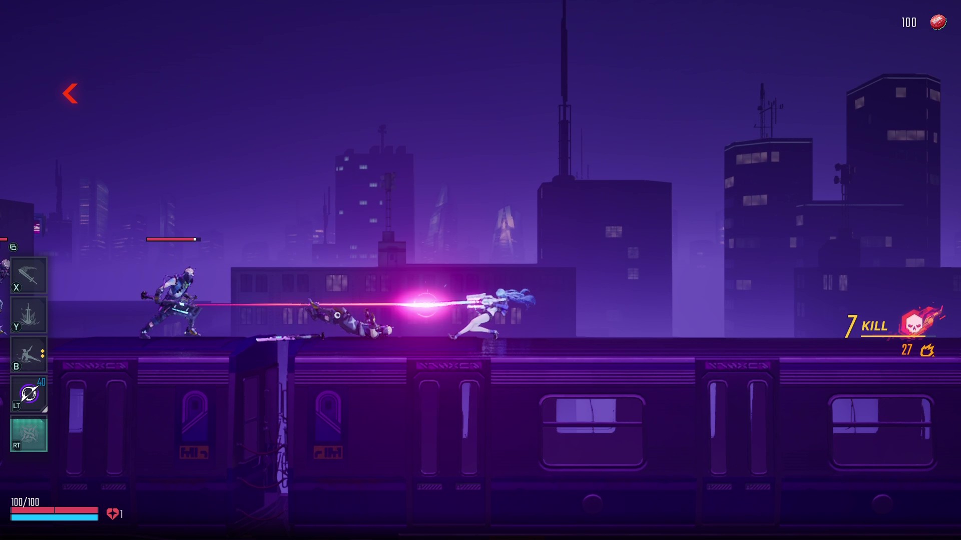 『SlashZero』レビュー・評価・感想。アニメ調でサイバーパンクな横スクローグライク_009