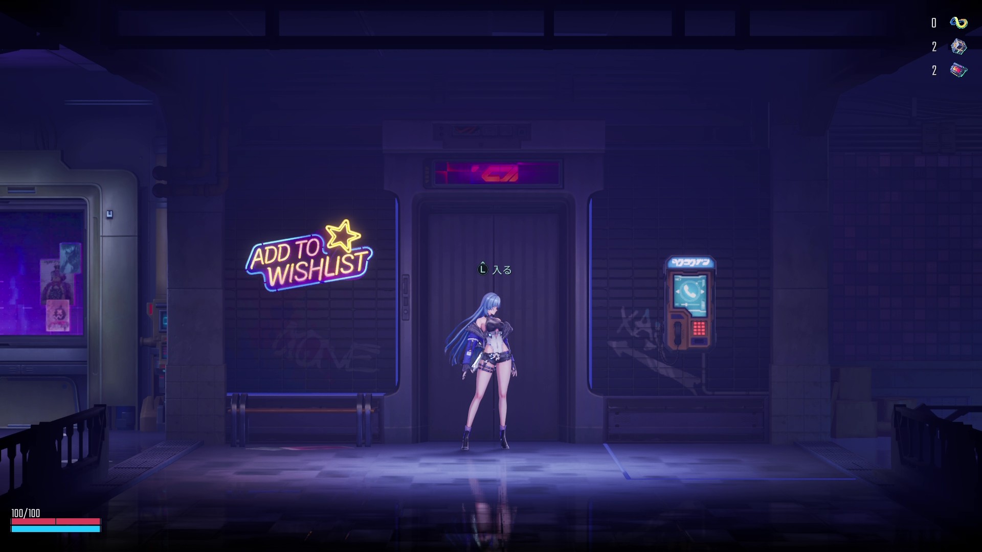 『SlashZero』レビュー・評価・感想。アニメ調でサイバーパンクな横スクローグライク_038