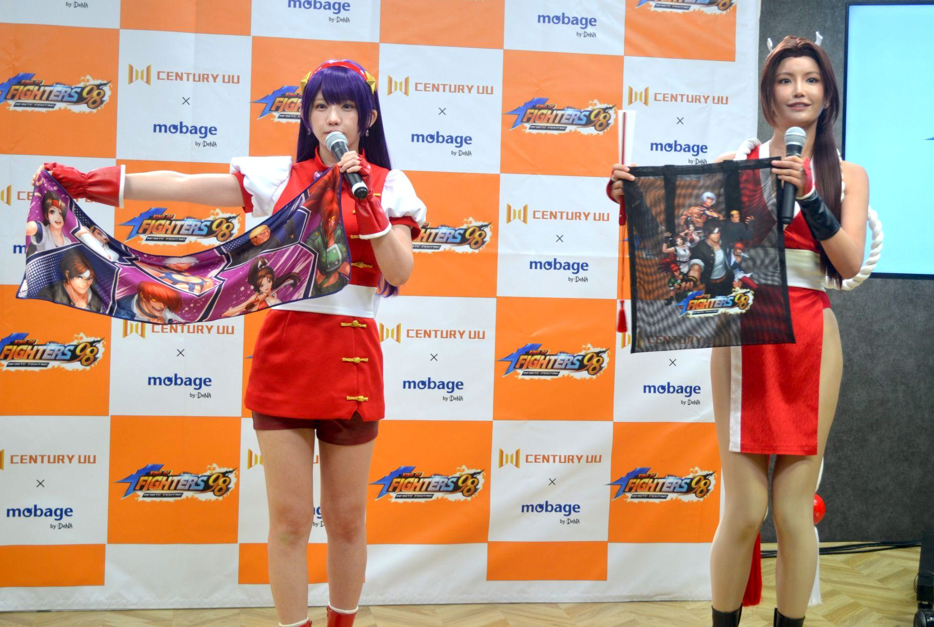 えなこさんが麻宮アテナ、南あみさんが不知火舞の公式コスプレイヤーに就任。『KOF98 IF』発表会レポート_008