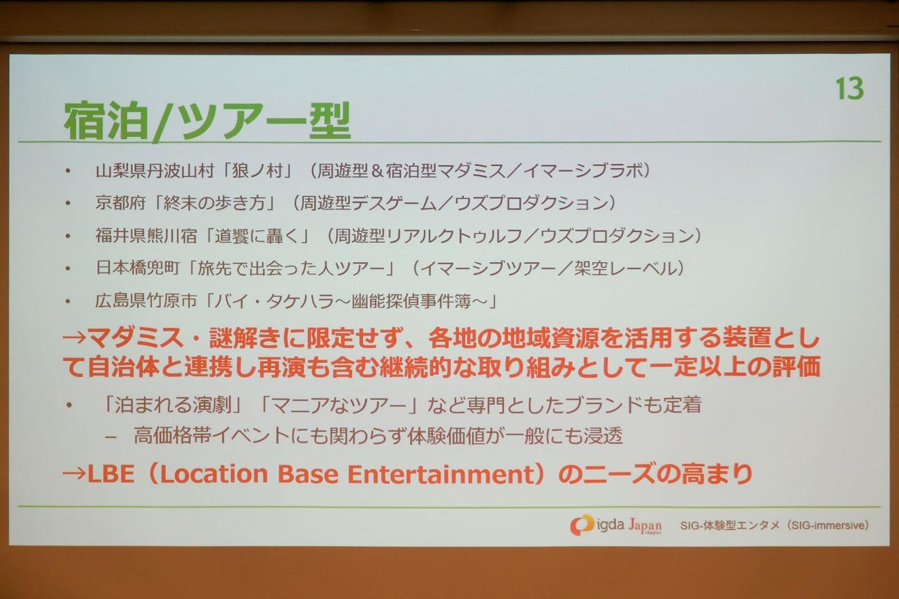 「謎解き」は初の100億円市場へ。「ARG」は追いきれないほど作品が急増中。「SIG-体験型エンタメ ミニセミナー」をレポート_012