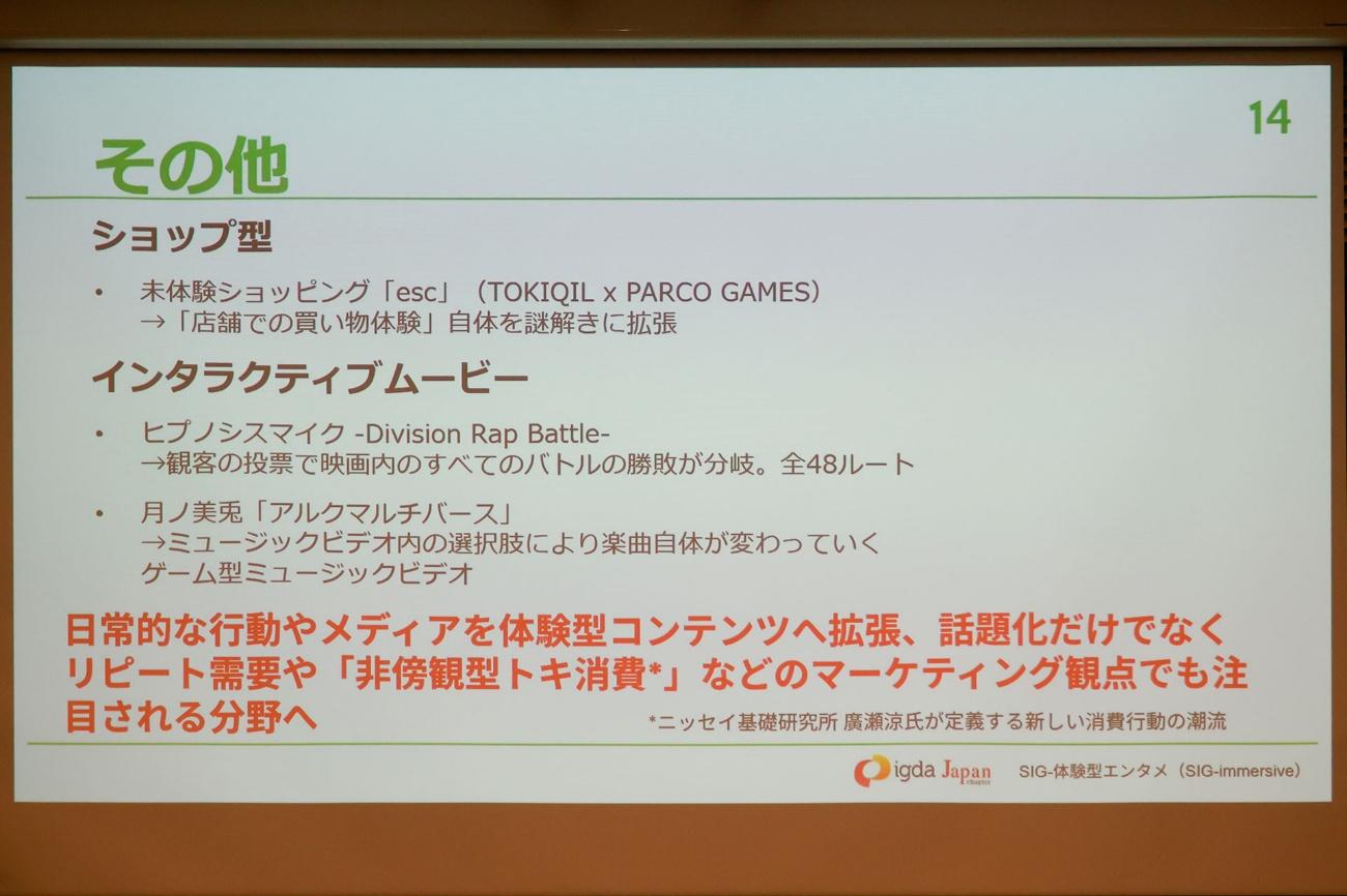 「謎解き」は初の100億円市場へ。「ARG」は追いきれないほど作品が急増中。「SIG-体験型エンタメ ミニセミナー」をレポート_013
