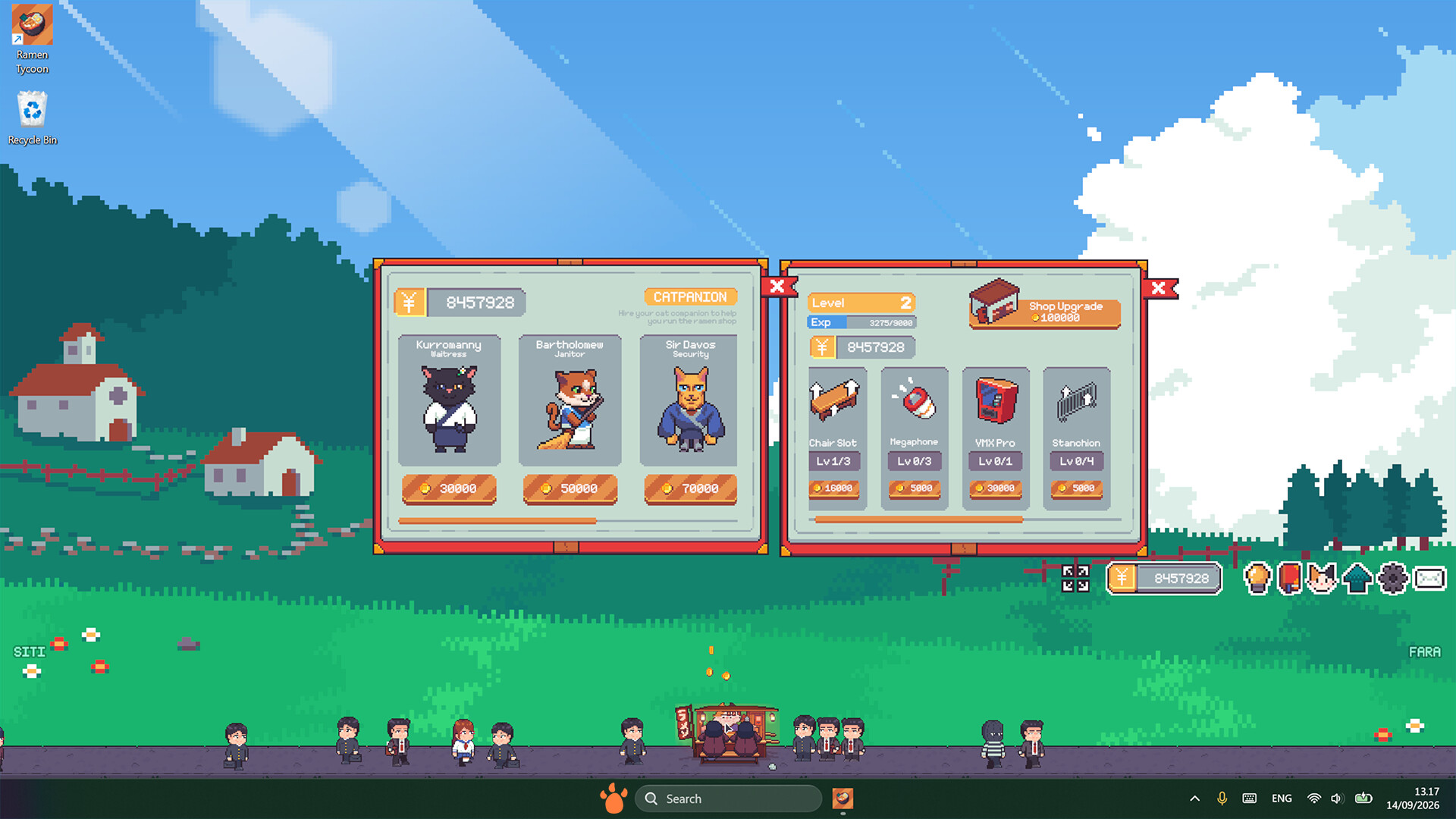 『Desktop Ramen Tycoon』がSteam向けに発表。猫が営む居心地の良いラーメン店を経営する放置系ゲーム_004