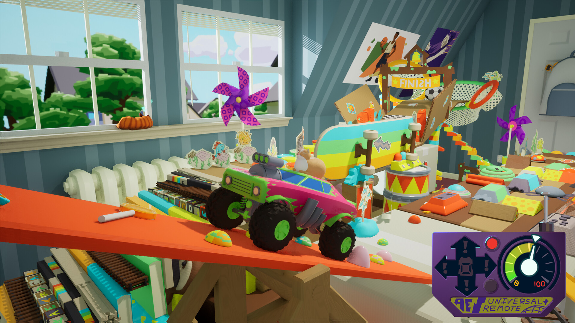 『Obstacle Overdrive』10月3日に配信決定。ラジコンカーを操作しておもちゃだらけのコースに挑むゲーム_003