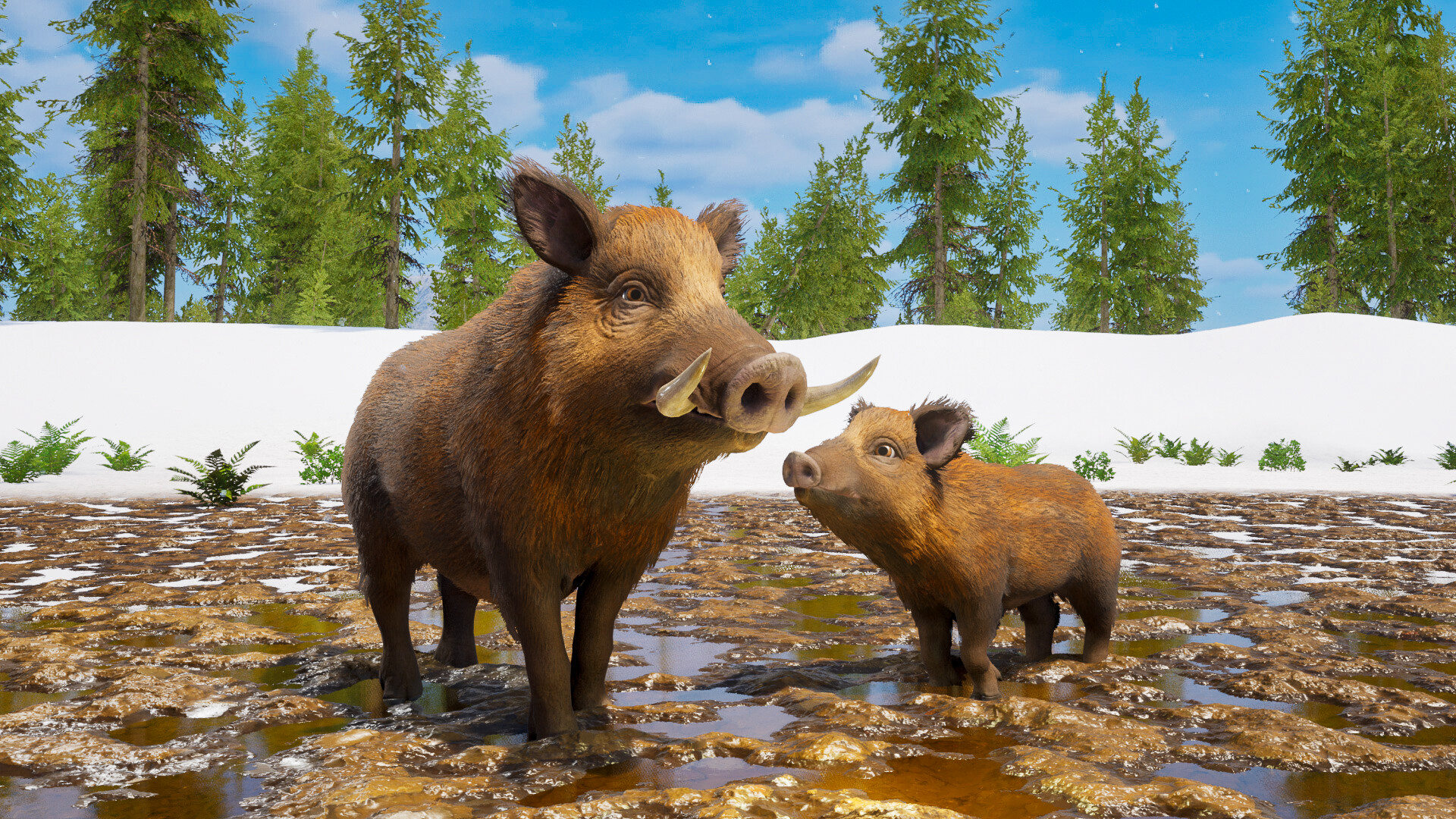 『Wild Terrain』の新ゲームプレイ映像が公開。野生のイノシシになって行方不明になったウリ坊たちを探すゲーム_001