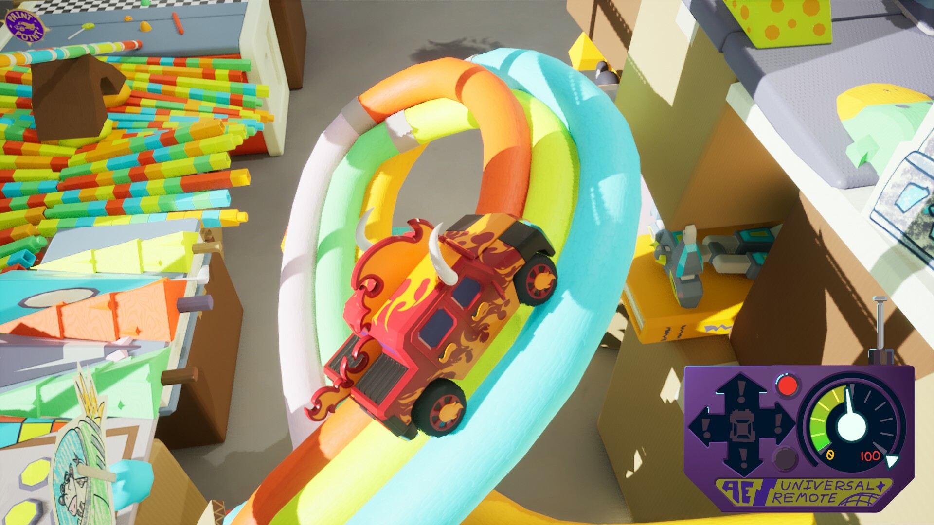 『Obstacle Overdrive』10月3日に配信決定。ラジコンカーを操作しておもちゃだらけのコースに挑むゲーム_002