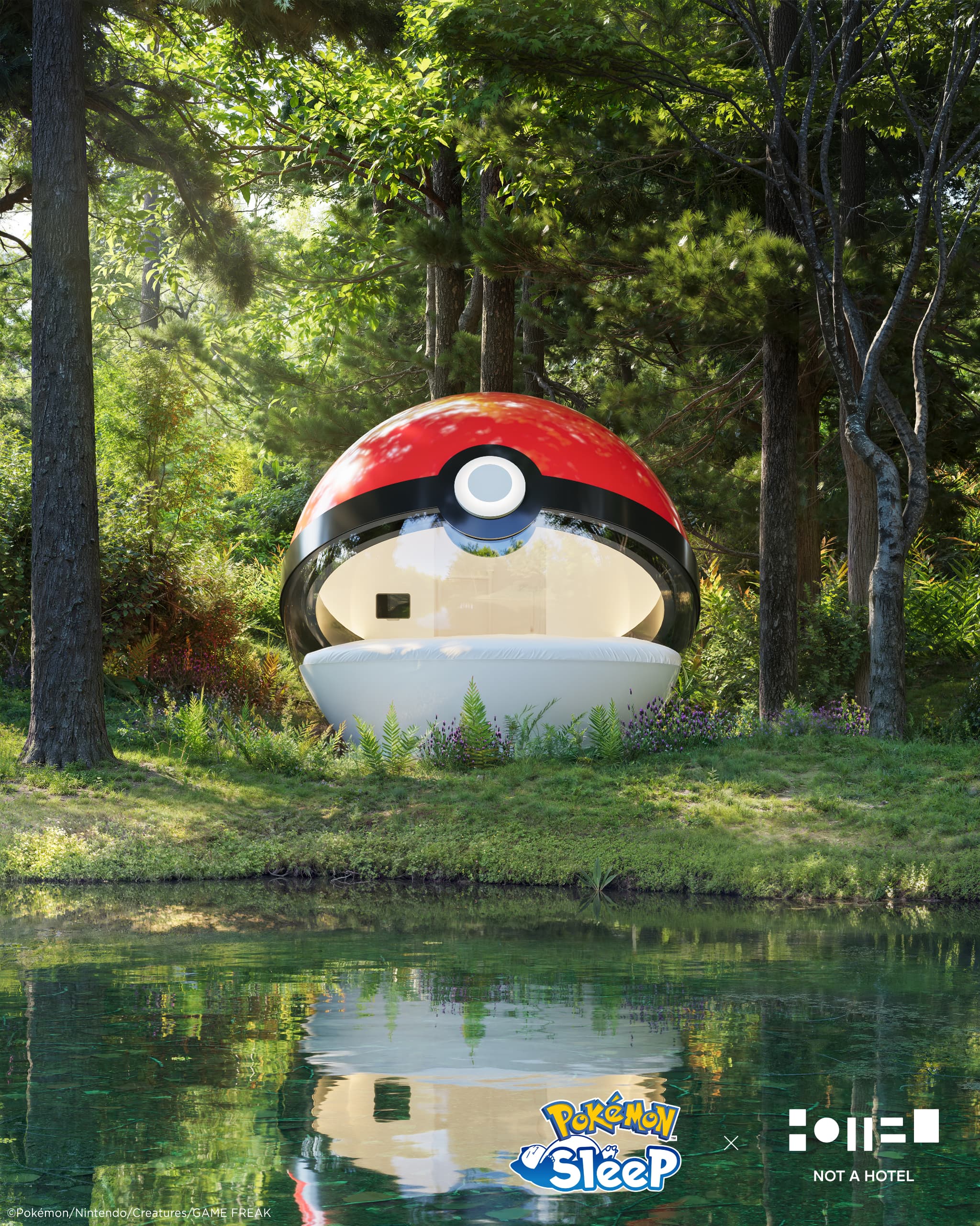 「泊まれるモンスターボール」好きなポケモンと一緒にねむる照明演出など、詳細情報が公開。抽選で宿泊券が当たるキャンペーンが開催_001