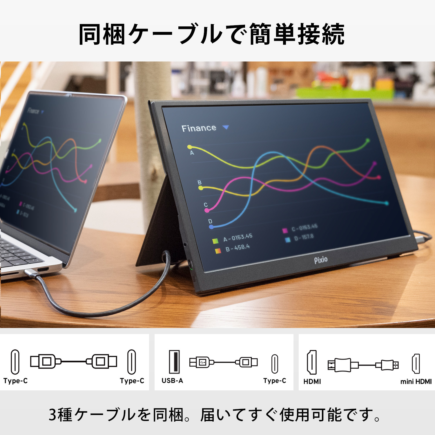 Pixioのポータブルモニタ「PX160WAVE」シリーズに新色ベージュ・ミントグリーン・パステルパープルが追加_025