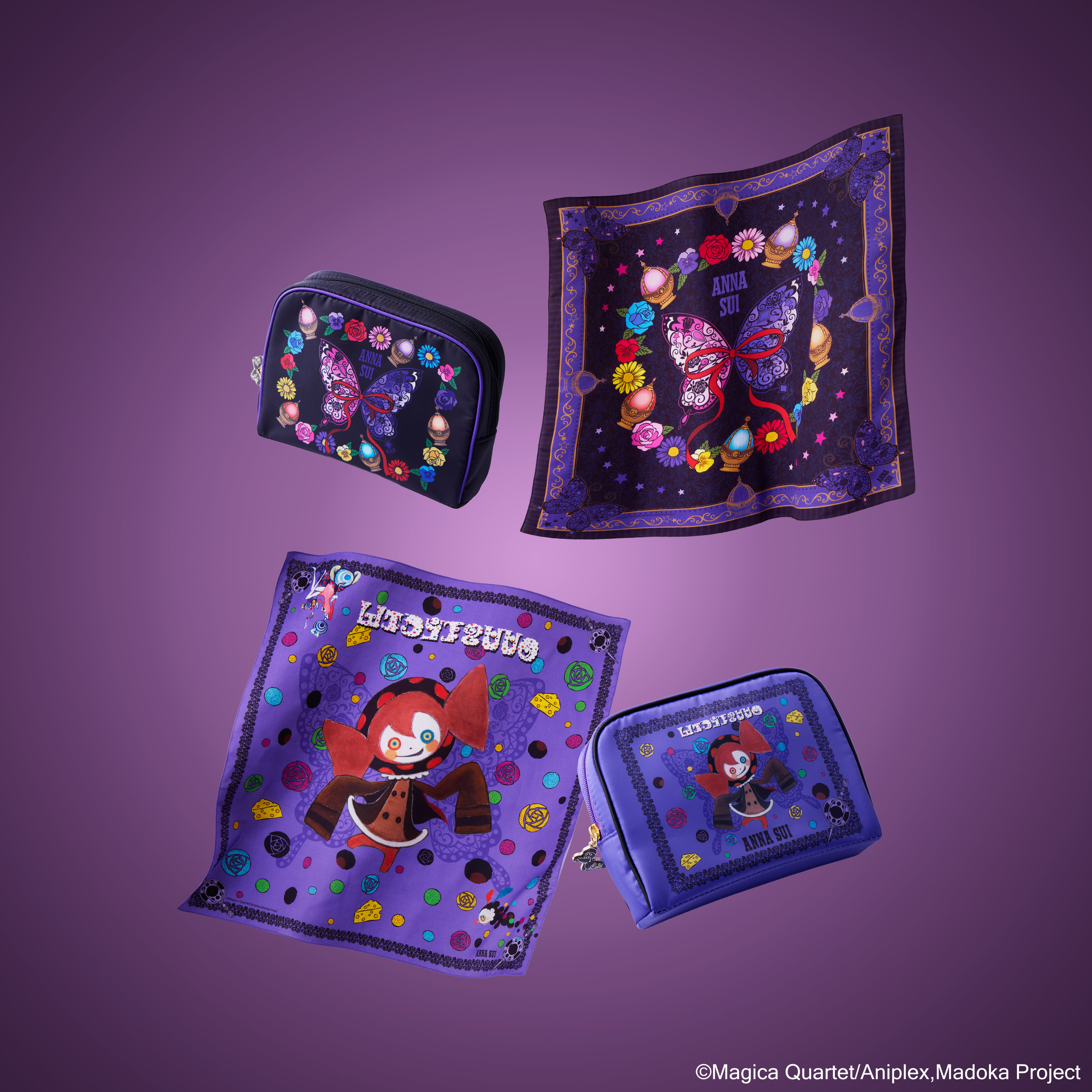 『劇場版 魔法少女まどか☆マギカ［新編］叛逆の物語』と「ANNA SUI」のコラボアイテムが、9月19日12時から受注販売_001