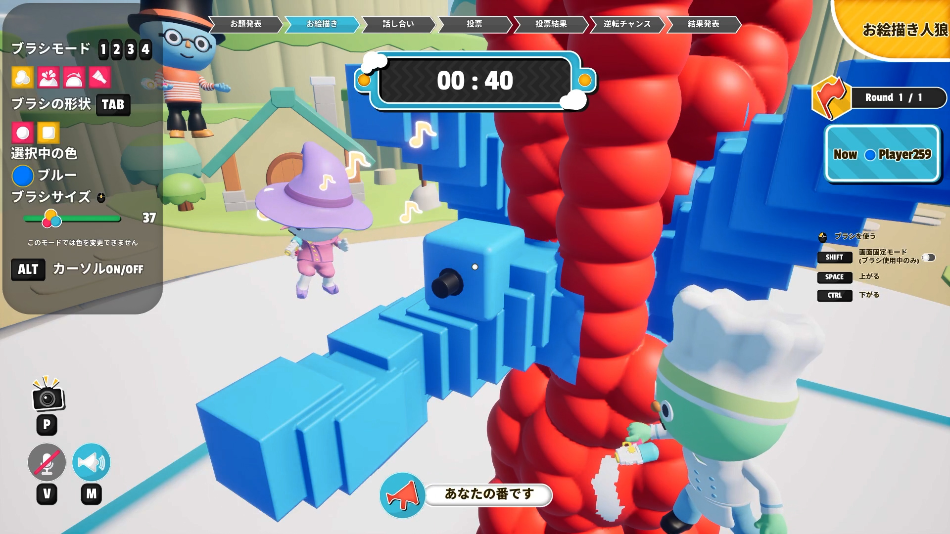 『スーパー画伯』11月4日リリース決定。「3D空間」に“立体作品”を作って当てるお絵描きパーティゲーム_004